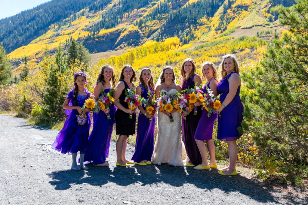 Purple and gold wedding