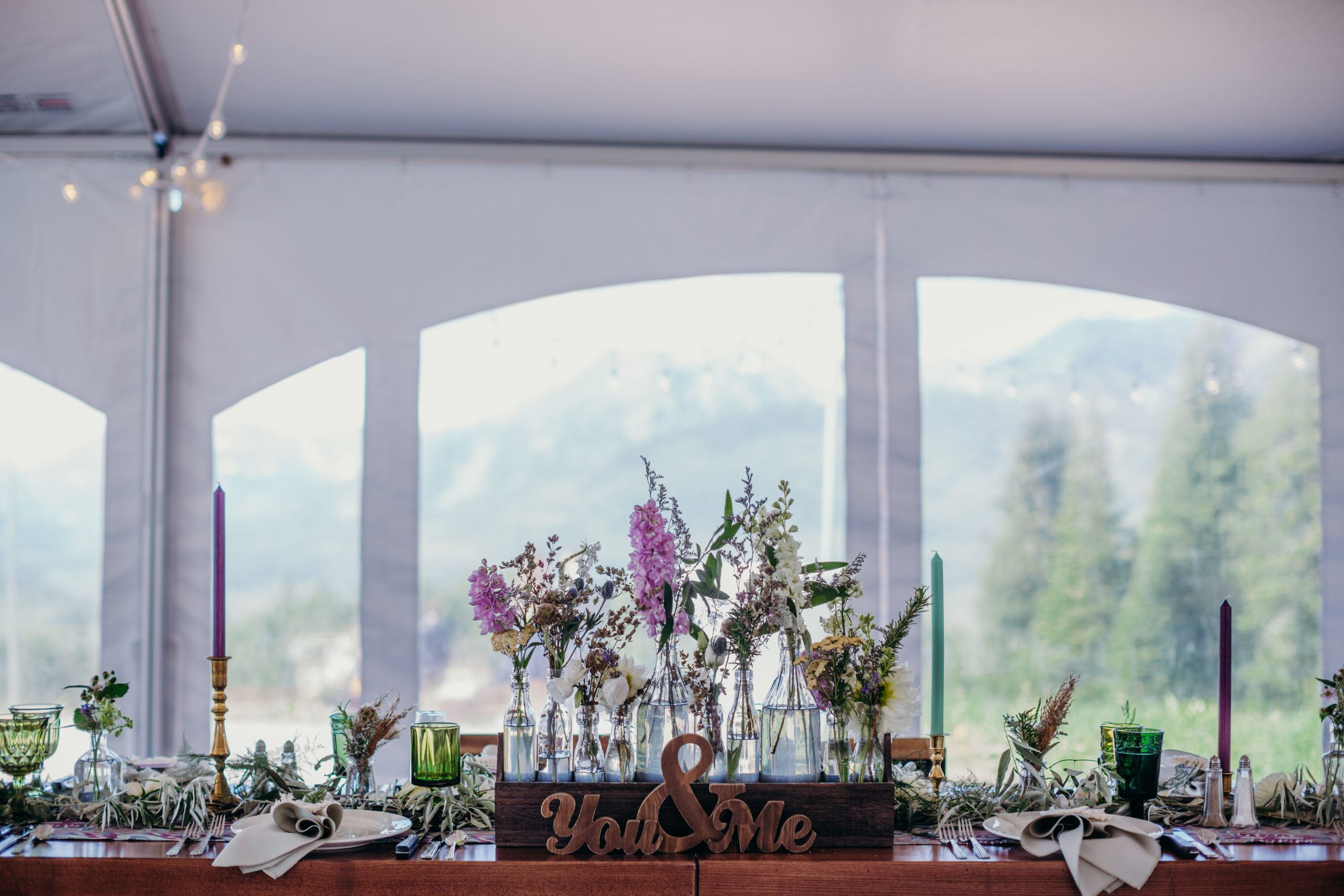 Head table wedding decor