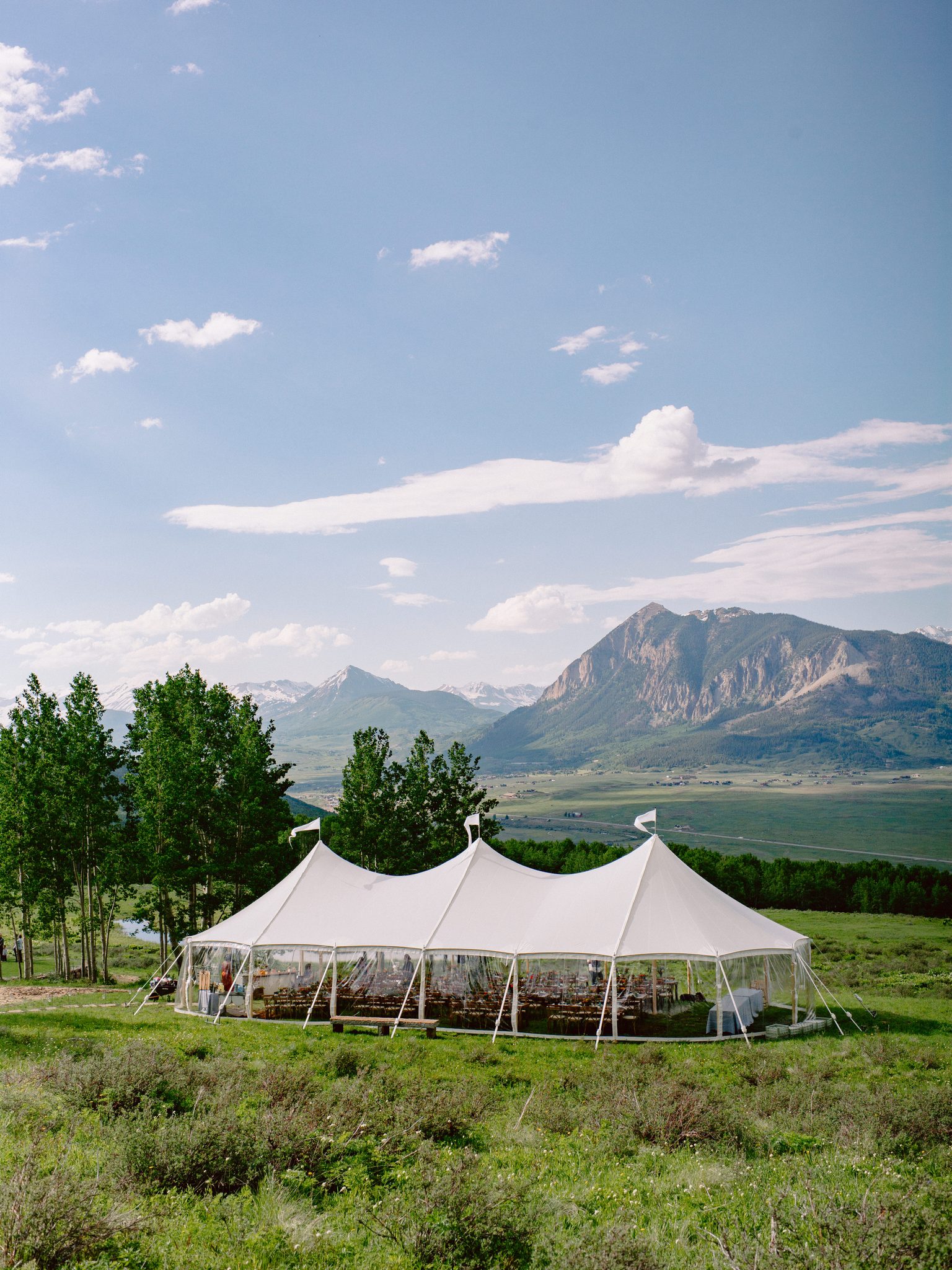 Wedding tent in Crested Butte