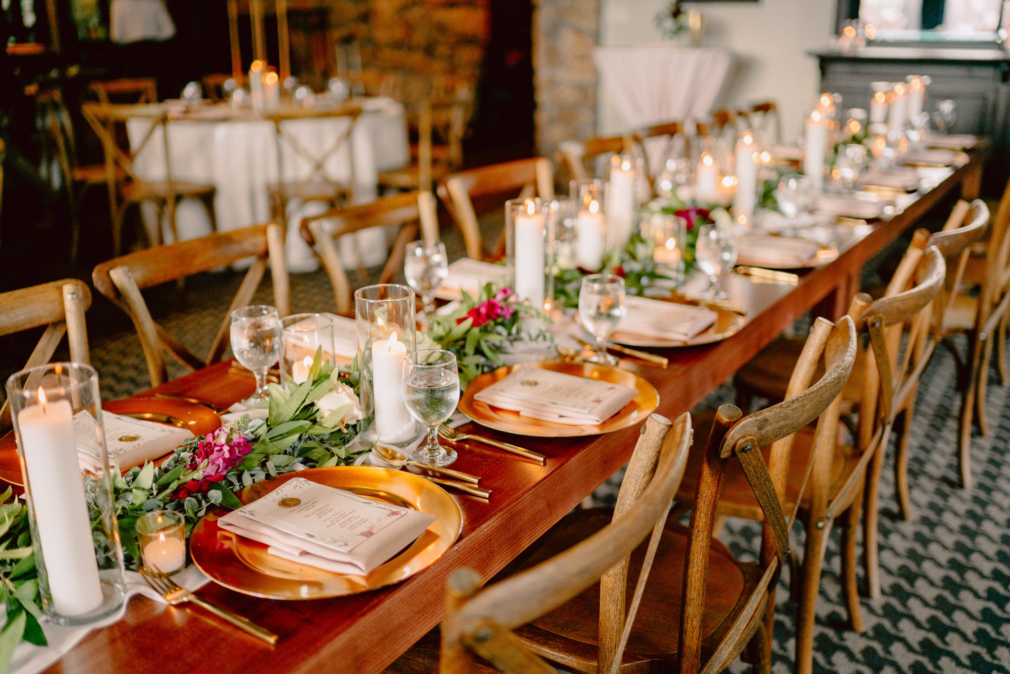 Wedding table at Club at Crested Butte