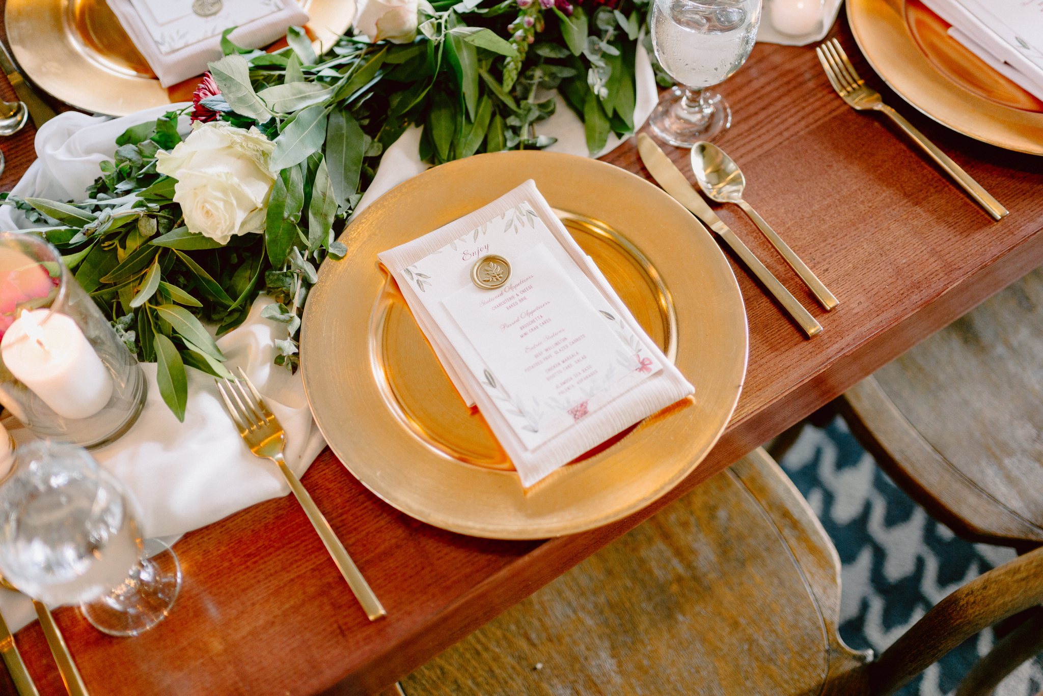 Gold and elegant tablescape