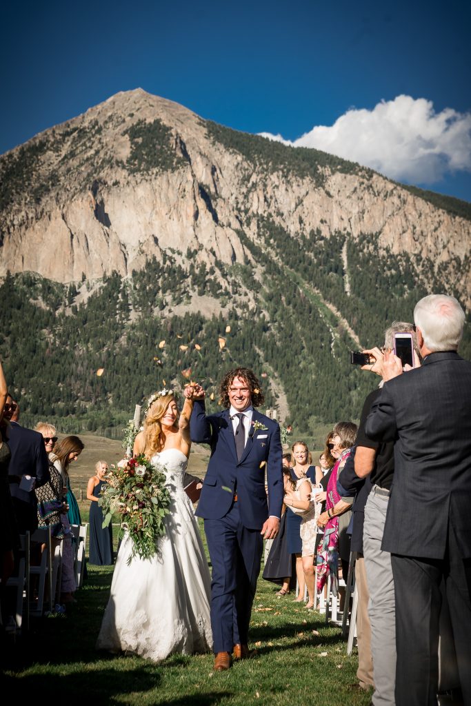 Crested Butte ceremony with peak in the backdrop