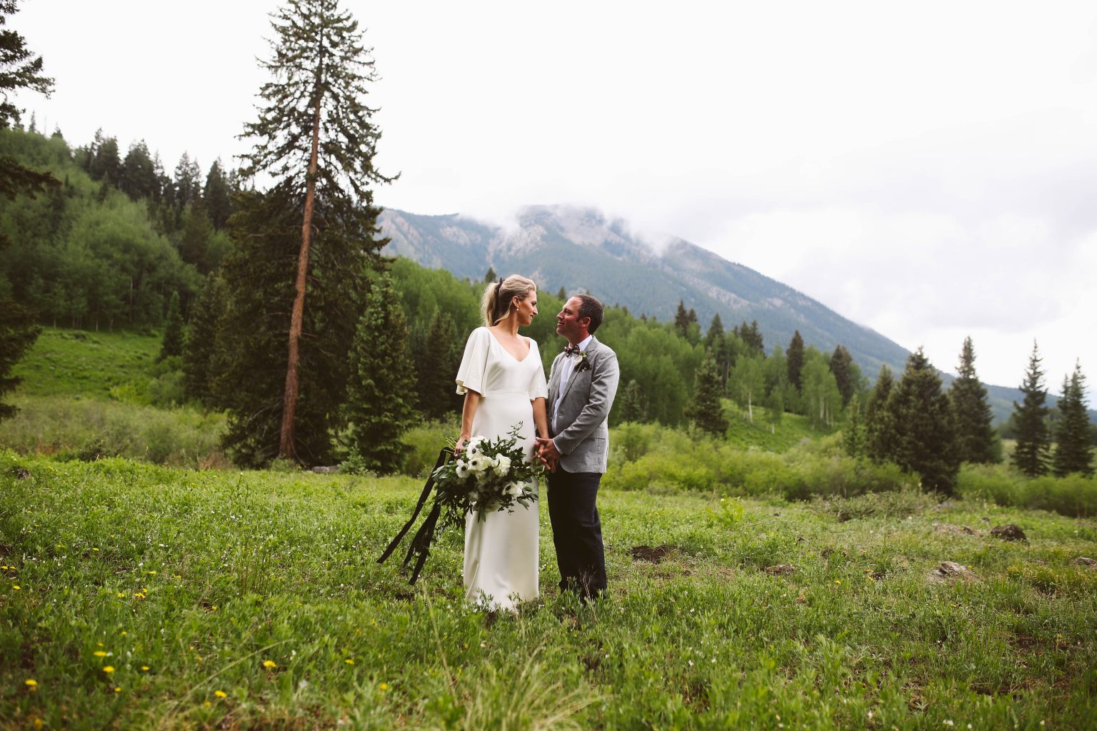 Olena + Bobby's Modern Crested Butte Wedding high in the mountains