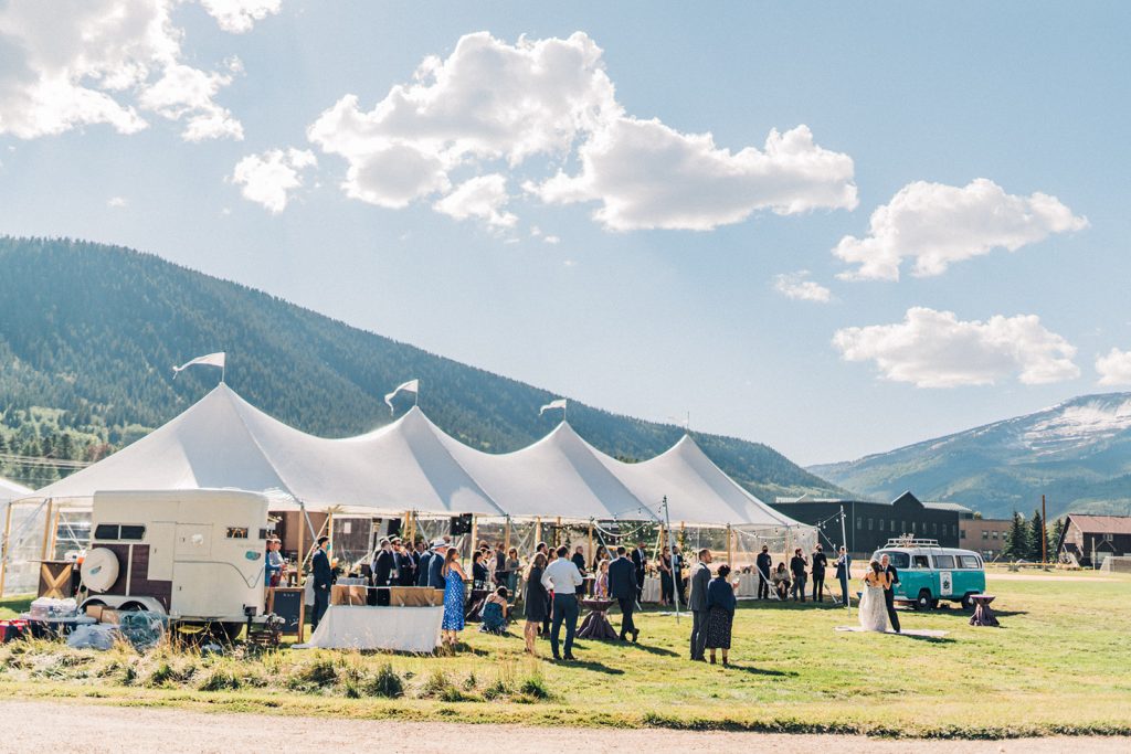 wedding venue and wedding tent located in Crested Butte
