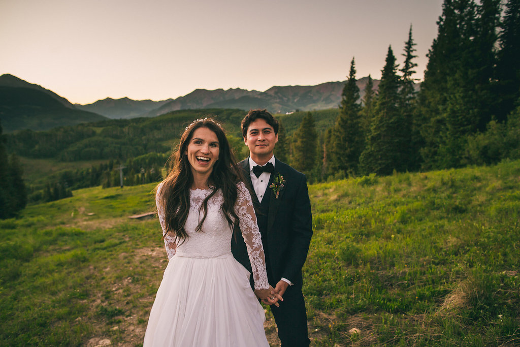 Crested Butte bride and groom