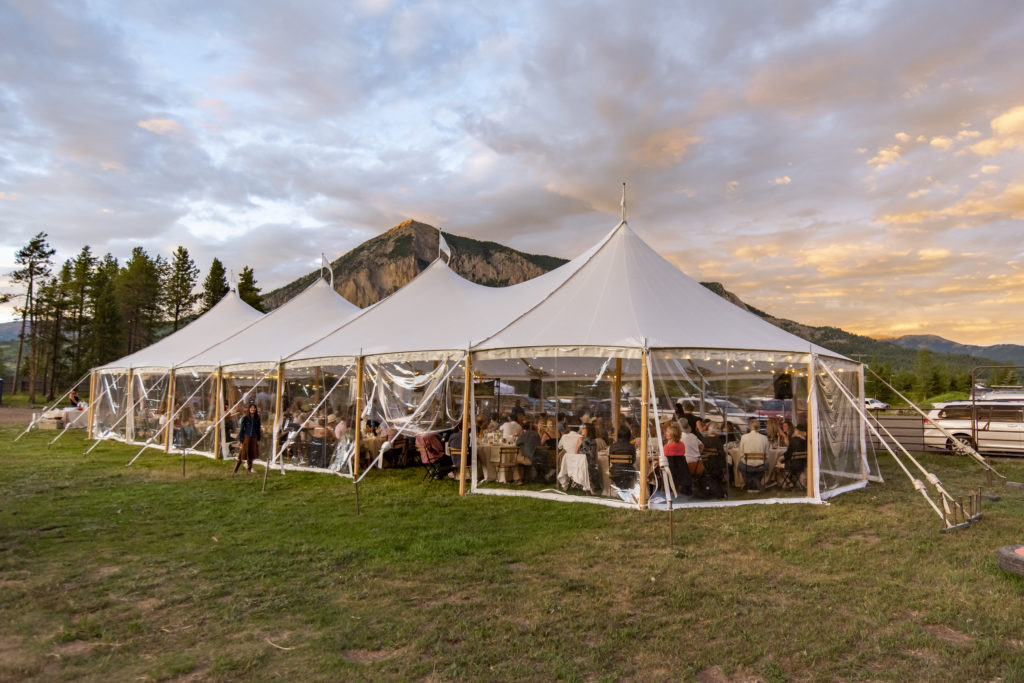 wedding tent in Crested Butte